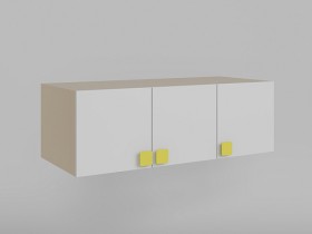 Антресоль на шкаф 3-х створчатый Клаксон без машинок (Белый/корпус Клен) в Томмоте - tommot.katalogmebeli.com | фото 1