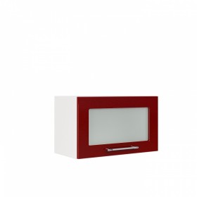 Бруклин ШВГС 600 Шкаф верхний горизонтальный со стеклом (Бетон белый/корпус Белый) в Томмоте - tommot.katalogmebeli.com | фото
