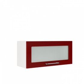 Бруклин ШВГС 800 Шкаф верхний горизонтальный со стеклом (Бетон белый/корпус Венге) в Томмоте - tommot.katalogmebeli.com | фото