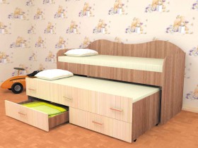 Кровать детская Нимфа двухместная 2.0 Венге/Дуб молочный в Томмоте - tommot.katalogmebeli.com | фото 3