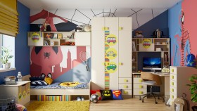 Детская комната Клаксон (Бежевый/корпус Клен) в Томмоте - tommot.katalogmebeli.com | фото