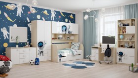 Детская комната Санни (Белый/корпус Клен) в Томмоте - tommot.katalogmebeli.com | фото 3