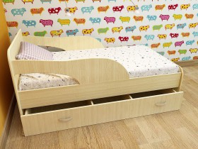 Кровать детская Максимка Млечный дуб/Венге в Томмоте - tommot.katalogmebeli.com | фото 8