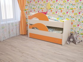 Кровать детская Радуга 1600 Млечный дуб/Венге в Томмоте - tommot.katalogmebeli.com | фото 3