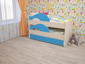 Кровать детская Радуга 1600 Млечный дуб/Венге в Томмоте - tommot.katalogmebeli.com | фото 4