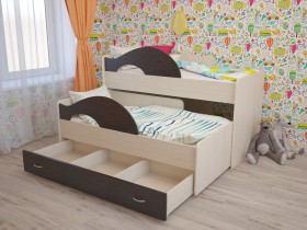 Кровать детская Радуга 1600 Млечный дуб/Венге в Томмоте - tommot.katalogmebeli.com | фото 5