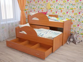 Кровать детская Радуга 1600 Млечный дуб/Венге в Томмоте - tommot.katalogmebeli.com | фото 6