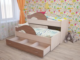 Кровать детская Радуга 1600 Млечный дуб/Венге в Томмоте - tommot.katalogmebeli.com | фото 7