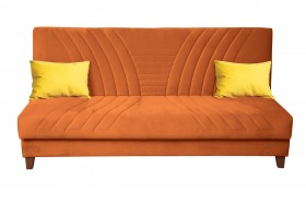 Диван-кровать "Бэлла" (велюр нео терра/подушки микровелюр желтый) в Томмоте - tommot.katalogmebeli.com | фото 3