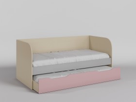 Диван-кровать Грэйси (Розовый/Серый/корпус Клен) в Томмоте - tommot.katalogmebeli.com | фото