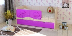 Друзья Кровать детская 2 ящика 1.8 Фиолетовый глянец в Томмоте - tommot.katalogmebeli.com | фото