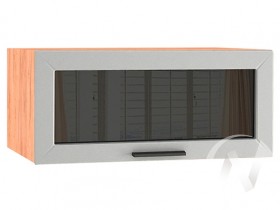 Шкаф верхний Глетчер ШВГС 810 (Гейнсборо силк/дуб крафт/горизонт/стекло) в Томмоте - tommot.katalogmebeli.com | фото