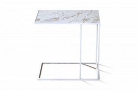 Журнальный столик Stone 018 (Прямоугольный) Металл/Керамика 500 Белый в Томмоте - tommot.katalogmebeli.com | фото 2