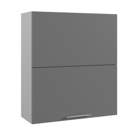 Капля ВПГПМ 800 Шкаф верхний высокий Blum Aventos HF (Белый глянец/корпус Серый) в Томмоте - tommot.katalogmebeli.com | фото