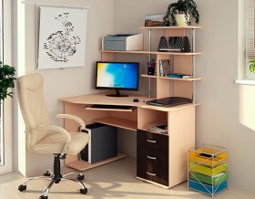 Компьютерный стол Форест NEW (венге/лоредо) в Томмоте - tommot.katalogmebeli.com | фото