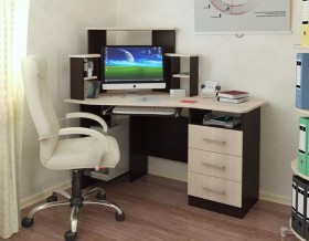 Компьютерный стол Каспер (венге/лоредо) в Томмоте - tommot.katalogmebeli.com | фото