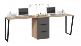 Комплект столов письменных с 1 тумбой универсальной «Порто» в Томмоте - tommot.katalogmebeli.com | фото
