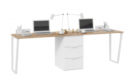 Комплект столов письменных с 1 тумбой универсальной «Порто» в Томмоте - tommot.katalogmebeli.com | фото