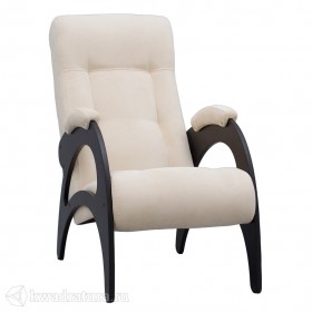 Кресло для отдыха Неаполь Модель 9 без лозы (Венге-эмаль/Ткань Ваниль Verona Vanilla) в Томмоте - tommot.katalogmebeli.com | фото