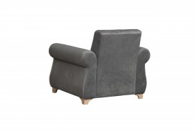 Кресло для отдыха "Порто" (велюр графит / микровельвет крем) в Томмоте - tommot.katalogmebeli.com | фото 8