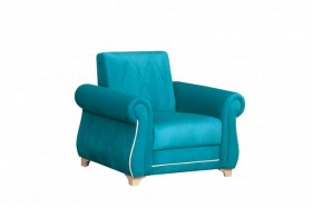 Кресло для отдыха "Порто" (велюр киви бирюза / микровельвет крем) в Томмоте - tommot.katalogmebeli.com | фото 1