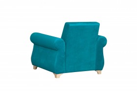 Кресло для отдыха "Порто" (велюр киви бирюза / микровельвет крем) в Томмоте - tommot.katalogmebeli.com | фото 4