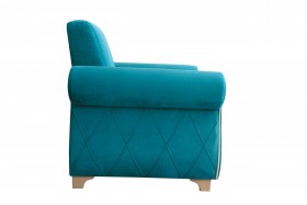 Кресло для отдыха "Порто" (велюр киви бирюза / микровельвет крем) в Томмоте - tommot.katalogmebeli.com | фото 6
