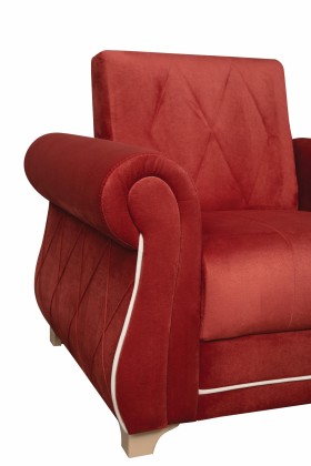 Кресло для отдыха "Порто" (микровелюр Гавайи бордо / микровельвет крем)/осн. в Томмоте - tommot.katalogmebeli.com | фото 6