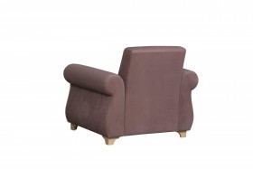 Кресло для отдыха "Порто" (велюр текстура лиловый / микровельвет крем)/осн. в Томмоте - tommot.katalogmebeli.com | фото 5