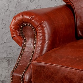 Кресло кожаное Лофт Аристократ (кожа буйвола) в Томмоте - tommot.katalogmebeli.com | фото 5