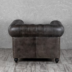 Кресло кожаное Лофт Честер (акация) в Томмоте - tommot.katalogmebeli.com | фото 7