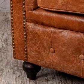 Кресло кожаное Лофт Честер (кожа буйвола) в Томмоте - tommot.katalogmebeli.com | фото 3