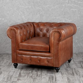 Кресло кожаное Лофт Честер (кожа) в Томмоте - tommot.katalogmebeli.com | фото