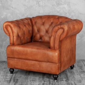 Кресло кожаное Лофт Честер-Нью в Томмоте - tommot.katalogmebeli.com | фото 1