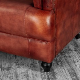 Кресло кожаное Лофт Честер-Нью (Коричневый) в Томмоте - tommot.katalogmebeli.com | фото 4
