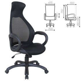 Кресло офисное BRABIX Genesis EX-517 (черное) в Томмоте - tommot.katalogmebeli.com | фото