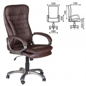 Кресло офисное BRABIX Omega EX-589 (коричневое) в Томмоте - tommot.katalogmebeli.com | фото