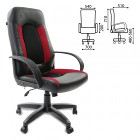 Кресло офисное BRABIX Strike EX-525 (черно-красный) в Томмоте - tommot.katalogmebeli.com | фото