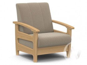 Кресло для отдыха Омега (бук лак/CATANIA LATTE) в Томмоте - tommot.katalogmebeli.com | фото 1