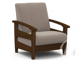 Кресло для отдыха Омега (орех лак/CATANIA COCOA) в Томмоте - tommot.katalogmebeli.com | фото