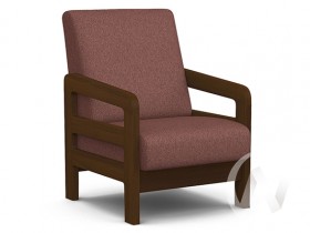 Кресло отдыха Вега-34 (орех лак/UNO BERRY) в Томмоте - tommot.katalogmebeli.com | фото 1