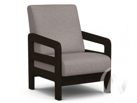 Кресло отдыха Вега-34 (венге лак/UNO ROSY-GREY) в Томмоте - tommot.katalogmebeli.com | фото 1