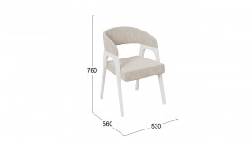 Кресло «Техас 1» (Белый матовый/Микровелюр Jercy Cream №208) в Томмоте - tommot.katalogmebeli.com | фото 2