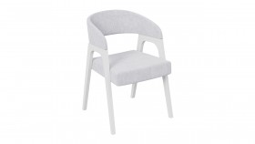 Кресло «Техас 1» (Белый матовый/Микровелюр Jercy Silver №210) в Томмоте - tommot.katalogmebeli.com | фото