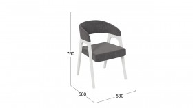 Кресло «Техас 1» (Белый матовый/Микровелюр Jercy Stone №209) в Томмоте - tommot.katalogmebeli.com | фото 2