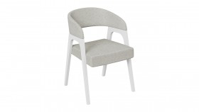 Кресло «Техас 1» (Белый матовый/Шенилл Estetica Moonstone №221) в Томмоте - tommot.katalogmebeli.com | фото