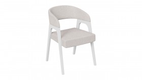 Кресло «Техас 1» (Белый матовый/Шенилл Estetica Vanille №220) в Томмоте - tommot.katalogmebeli.com | фото