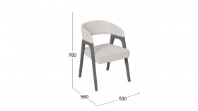 Кресло «Техас 1» (Графит/Шенилл Estetica Vanille №220) в Томмоте - tommot.katalogmebeli.com | фото 2