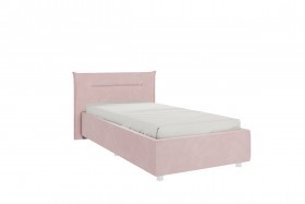 Кровать 0.9 Альба с основанием (Нежно-розовый велюр) в Томмоте - tommot.katalogmebeli.com | фото 1