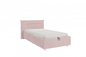 Кровать 0.9 Альба (Нежно-розовый велюр/под-мех) в Томмоте - tommot.katalogmebeli.com | фото